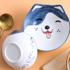 Mr. huolang Cute Pet Porcelain Bowl