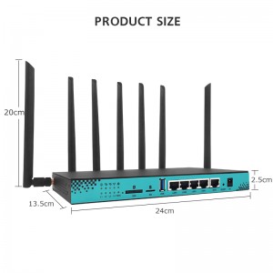 5G 4G 1200Mbps Dual Bands 2.4Ghz 5.8Ghz Gigabit Ports 16M Flash 256M RAM Wifi Router with PCIE M.2 slot