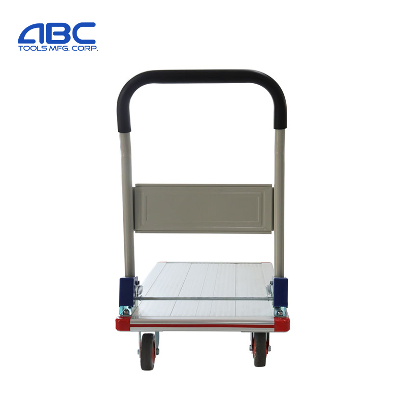 Aluminum foldable platform hand truck with telescoping handle and platform HT153
