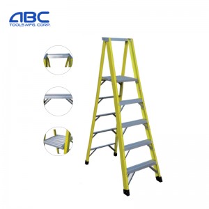2020 wholesale price Platform Ladder - Climbing Step Ladder CSA ANSI Approved Multi Purpose 5 Step Single Side Fiberglass Ladder – ABC TOOLS