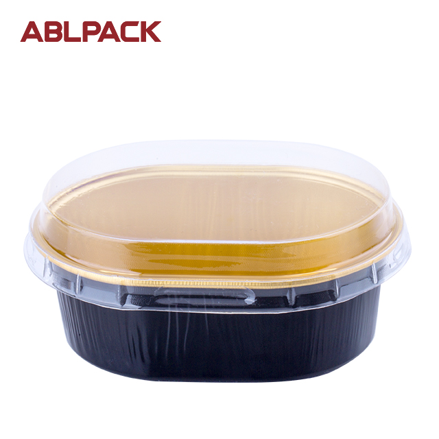 ABLPACK 68ML/ 2.3OZ Oval shape Ramadan use aluminum foil baking cups with PET lids