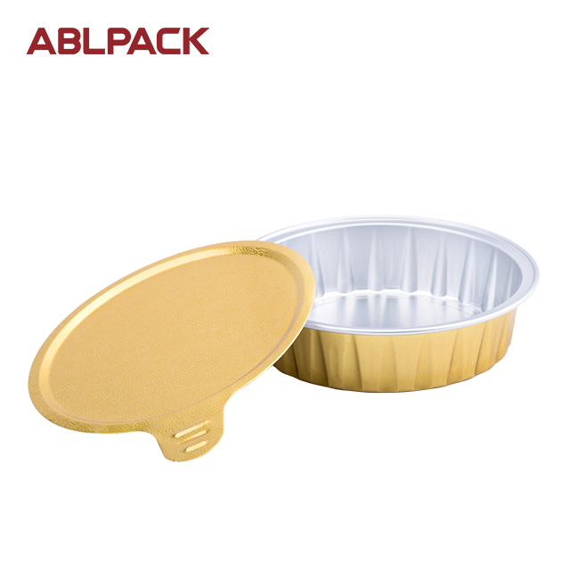 ABLPACK 80ML/ 2.7OZ  Round shape aluminum foil Honey ,PET food and Jams cups with sealable alu lid