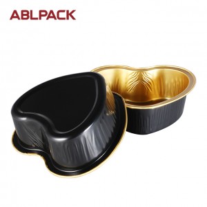 ABLPACK 100 ML/ 3.5 OZ നിറമുള്ള അലുമിനിയം ഫോയിൽ ബേക്കിംഗ് കപ്പുകൾ PET ലിഡ്