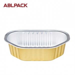 China High Quality Rectangular Baking Dish –  ABLPACK 100ML/3.3 OZ   Special shape aluminum foil baking tray with pet lid  – ABL Baking
