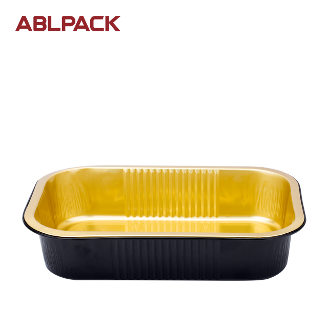 ABLPACK 1050ML/ 35 OZ rectangular aluminum foil tray nga adunay taklob sa binuhi