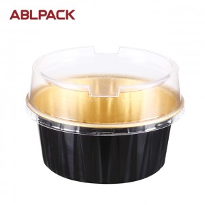 PET အဖုံးပါသော ABLPACK 125 ML/ 4 OZ အလူမီနီယံသတ္တုပြား မုန့်ဖုတ်ခွက်များ