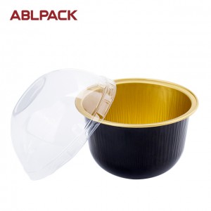 ABLPACK 170 ML/ 5.7 OZ כוסות אפייה ברדיד אלומיניום בצבע עם מכסה יהלום