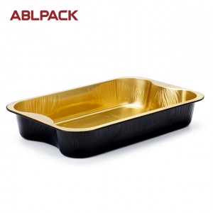 ABLPACK 2080 ML/74.3 OZ 13*11 aluminum foil takeaway food container nga adunay PET lid
