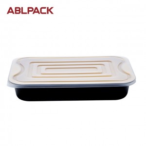 ABLPACK 2080 ML/74,3 OZ 13*11 contenitore per alimenti da asportu in carta d'aluminiu cù coperchio in PET