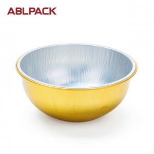ABLPACK 360ML/ 11.2OZ  round shape aluminum foil baking bowl with pet lid