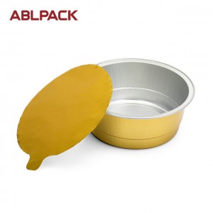 ABLPACK 458 ML/ 16 OZ כוסות מזון בנייר אלומיניום עם מכסי נייר אלומיניום הניתנים לאטום