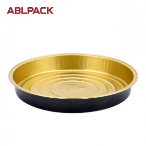 ABLPACK 580 ML/19.3 OZ aluminum foil round baking pan nga adunay PET lid