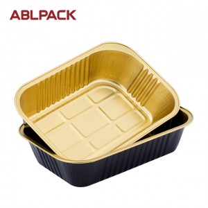 ABLPACK 620 ML/20,7 OZ recipient din folie de aluminiu pentru mâncare la pachet cu capac PET
