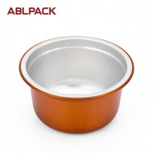 ABLPACK 278ML/9.7 OZ  round shape aluminum foil baking cups with pet lid