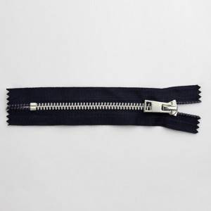 Zipper China 5 # Metal Y Tosken Shiny Silver Zipper C / E