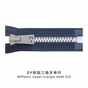 Abs Zipper Company V # plastic triangulum apertum finem zipper