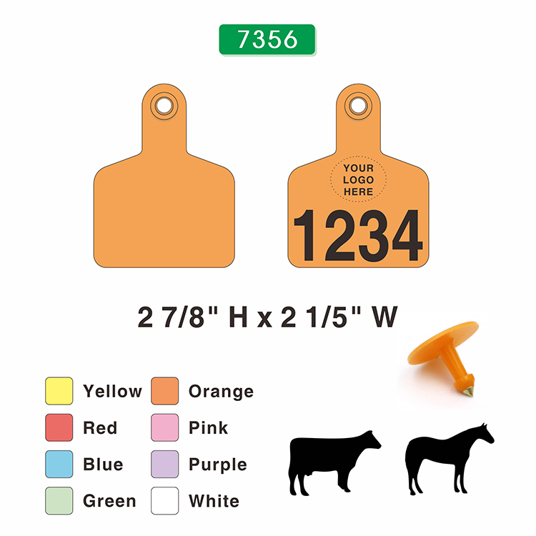 Velike goveđe ušne markice 7356, numerirane goveđe ušne etikete |Accory