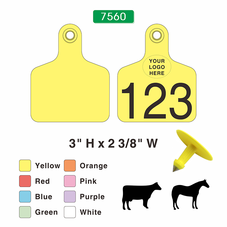 Large Cattle Ear Tags 7560, Numbered Ear Tags |Accory