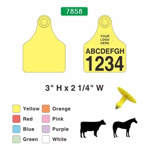 Große Rinderohrmarken 7858, Versicherte nummerierte Ohrmarken |Accory