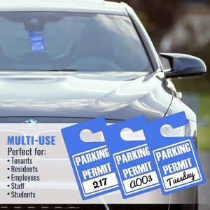 Etiquetas para permisos de estacionamiento, etiquetas colgantes para permisos de estacionamiento |Acordeón