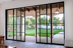 Simple Design Steel Frame French Wrought Iron Windows & Doors
