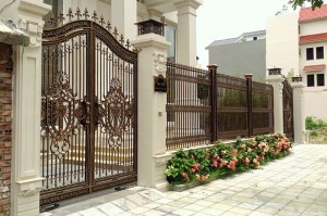 Residential Villa Garden Luxury Driveway Wrought Iron Main Gate
