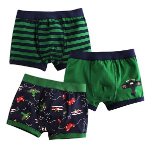 Army Green Boxer Gemittlech a stilvoll Fashion Underwear Boy Print Boxer Super mëll Shorts