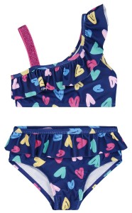 Swimwear UPF 50 Girls Heart Two-Piece Ruffle