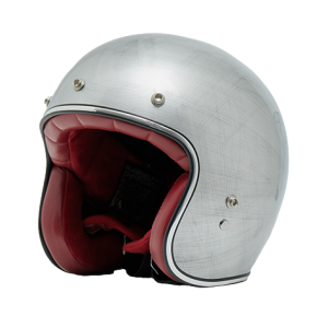 OPEN FACE HELMET A500 SILVER WITH SCRATCH