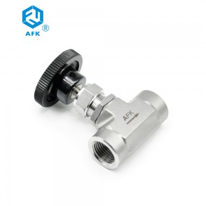 AFK 3000psi 2-cestný vnútorný závit z nehrdzavejúcej ocele vysokotlakový ihlový ventil 1/4 3/8 1/2 3/4 palca