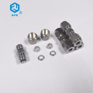 Compression Fittings 1/2 12mm အရည်အသွေးမြင့် 316 Stainless Steel Connector Pipe Fitting Ferrule Fittings