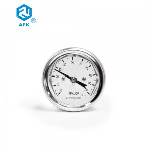 AFK Industrial Dial Axial Quick Chuck Bi-metal FlangeTermometer 100