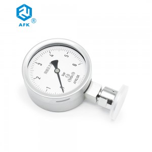 AFK Stainless Steel Gas Differinsjaaloperator Manometer Membran Pressure Gauge 6bar