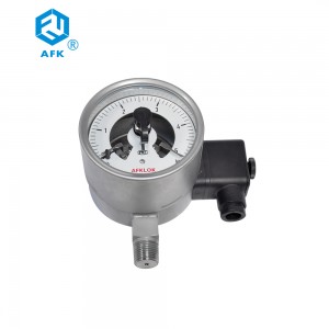 AFK 스테인레스 스틸 304 100mm 압력 0-5bar 전기 접촉 압력 게이지 제조업체