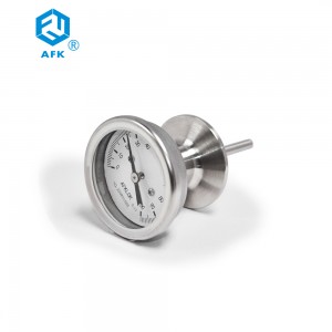 AFK Промышленный циферблатный осевой быстрозажимной биметаллический термометр с фланцем 100