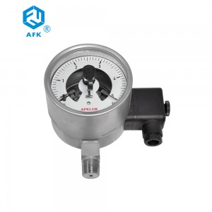 AFK Stal nierdzewna 304 100mm Ciśnienie 0-5bar Elektryczny manometr kontaktowy Producent
