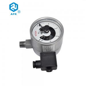 AFK Acero inoxidable 304 100 mm Presión 0-5 bar Fabricante de manómetro de contacto eléctrico