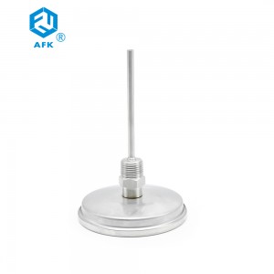 AFK 4SS serisi Bimetal Endüstriyel Kadranlı Tip Termometre 100 Santigrat Arka Bağlantı 1/2″NPT Erkek