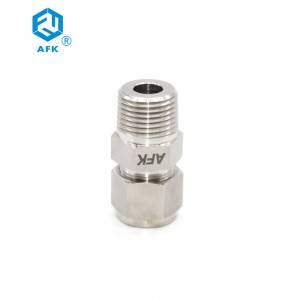 Sraight 3000PSI 1/2NPT MX 1/2O.D.stainless steel compression fittings Male Connector