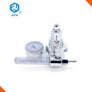Argon Co2 Nitrogen 200bar Brass Pressure Regulator na may Flowmeter 25L 30L