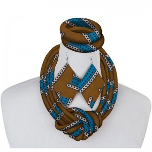 African Print Wax Ankara Fabric Set  Necklace,Bracelet and Earrings 3 Pieces SP083