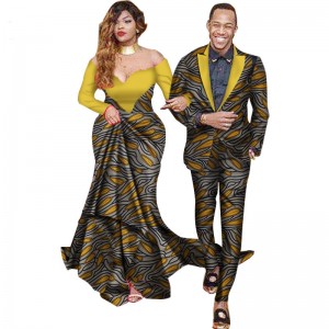 Couples Clothes Long Sleeve Women Maxi Dresses and Mens Jacket Suits  WYQ40