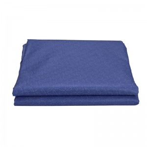 Dark Blue Polyester Jacquard Fabric Solid Color Material for Sewing Men Robe Clothing  CS3270