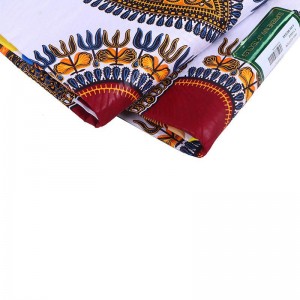 Wax  Prints African Dashiki Fabric Java Pattern Traditional Pure White Holy 6 Yards 24FJ2003