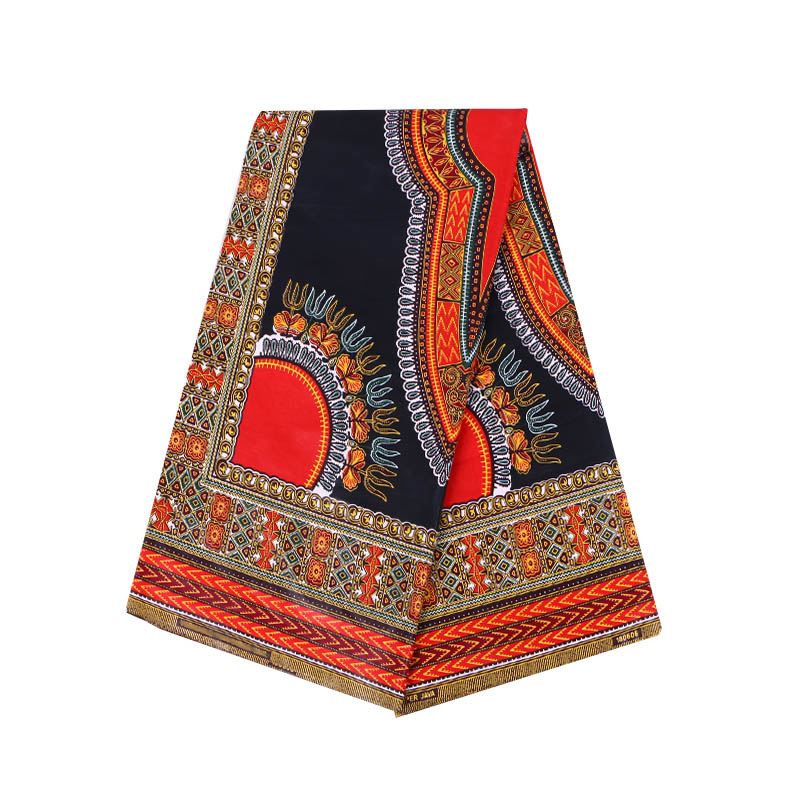 Black Embellished African Fabric Summer Women’s Skirt Wax Cotton Kent Flower Pattern Bulk Material Sewing Elegant Suit 24FJ2017 Featured Image