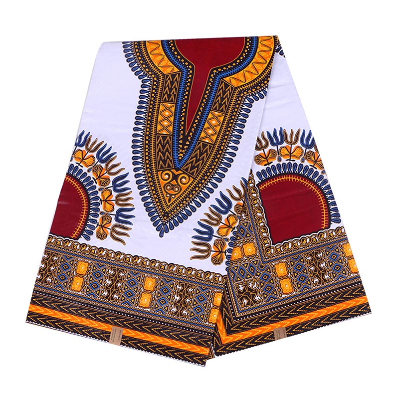Wax  Prints African Dashiki Fabric Java Pattern Traditional Pure White Holy 6 Yards 24FJ2003