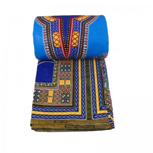 Blue Elegant African Fabric Cotton Java Dashiki Veritable Block Wax Prints Special Sewing Mexico Men’s Dresses 24FJ2016