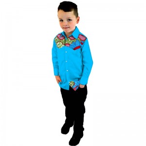 2021new arrival fashion style african children cotton plus size shirts WYT151