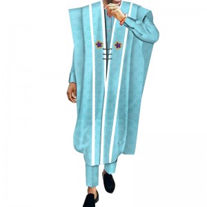 African Traditional Casual Robe,Shirt and Pant 3 Pieces Set Suit  WYN572