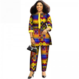 African Suit For Women 2 Piece of Top and Pant Sets Fashion WY4143